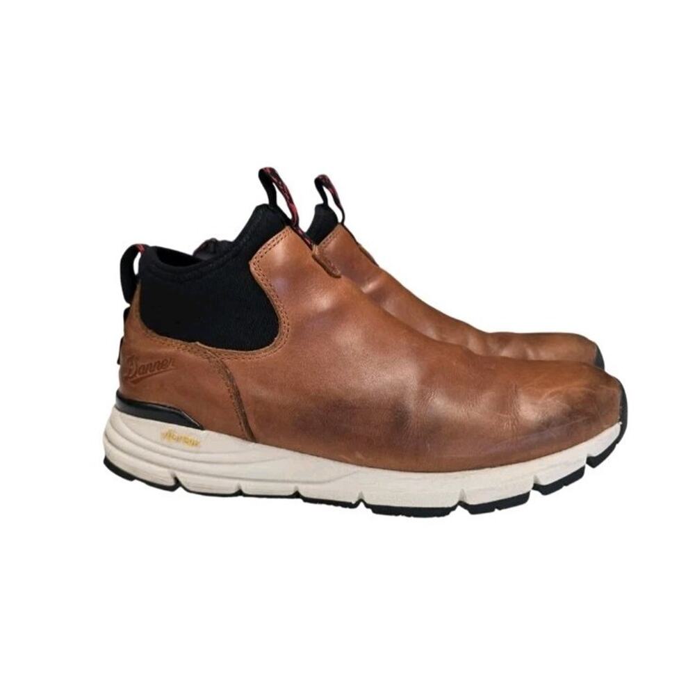 Danner Men’s Mountain 600 Chelsea Hiking Boots Saddle Tan Vibram Size 10 D 36221